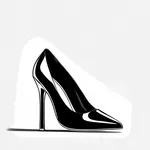 black low-heeled shoes image